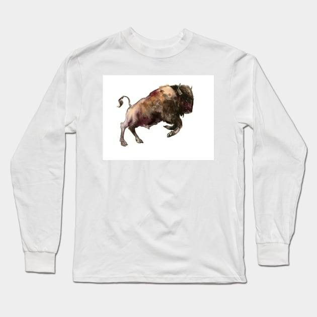 Bison Long Sleeve T-Shirt by surenart